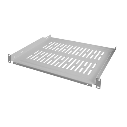 Estante 1U para armarios de servidores con una profundidad de 450 mm, gris