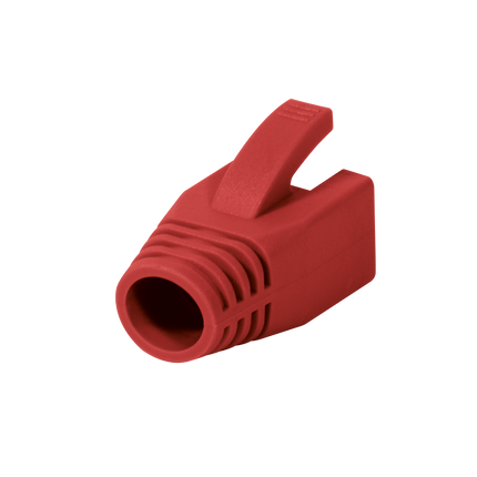 Bota RJ45 8mm roja 50 piezas