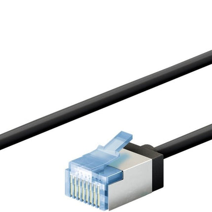 Ultraflexibele dunne CAT 6A-patchkabel U/FTP 1M zwart