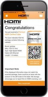 Cable HDMI™ de alta velocidad premium con Ethernet chapado en oro de 5 m