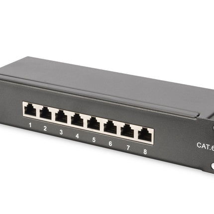 10 inch network bundle, incl. 12U cabinet 312 x 300 x 592 mm, black and various components