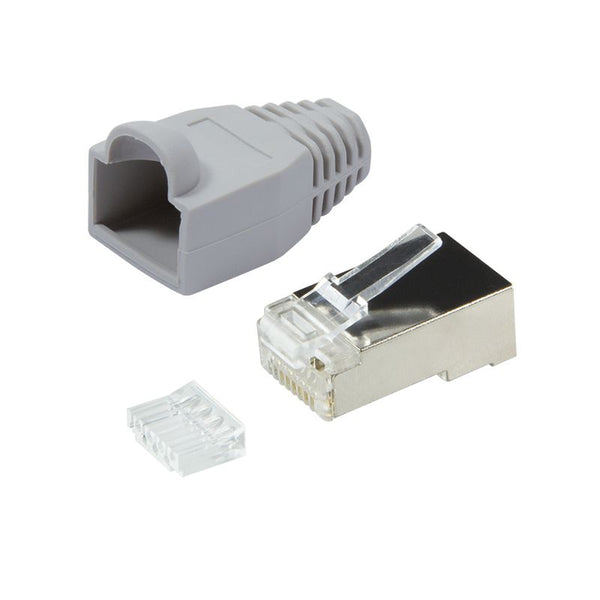 Conector CAT6 con pasacables RJ45 - STP 10 piezas para cable flexible