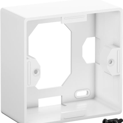 Combi Inbouw + opbouwdoos wit CAT6 2x RJ45 afgeschermd LSA 3.5 cm diep