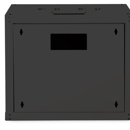 9U wandkast, Uniek 600x450x509 mm, kleur zwart (RAL 9005)