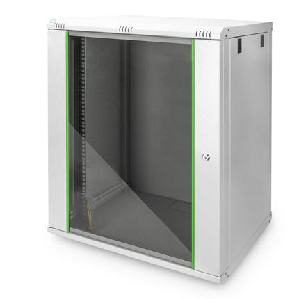 Armario de pared 16U, Dynamic 600x450x789 mm, color gris claro (RAL 7035)