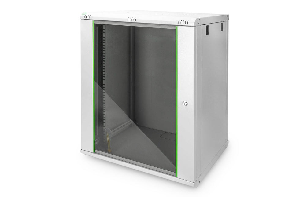 16U wandkast, Dynamic 600x450x789 mm, kleur lichtgrijs (RAL 7035)