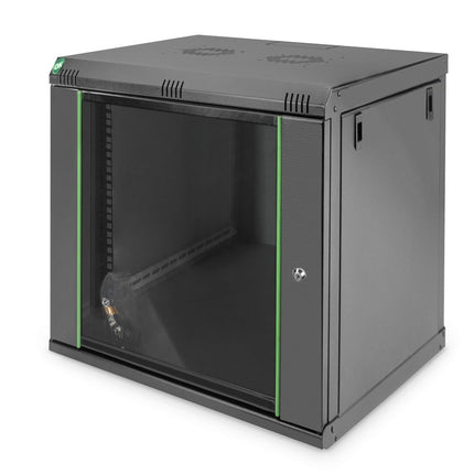 Armario de pared 12U, Dynamic 600x450x611 mm, color negro (RAL 9005)