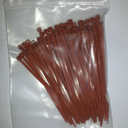 Bridas para cables 200mm marrón 100 piezas