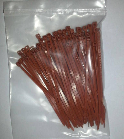 Bridas para cables 200mm marrón 100 piezas