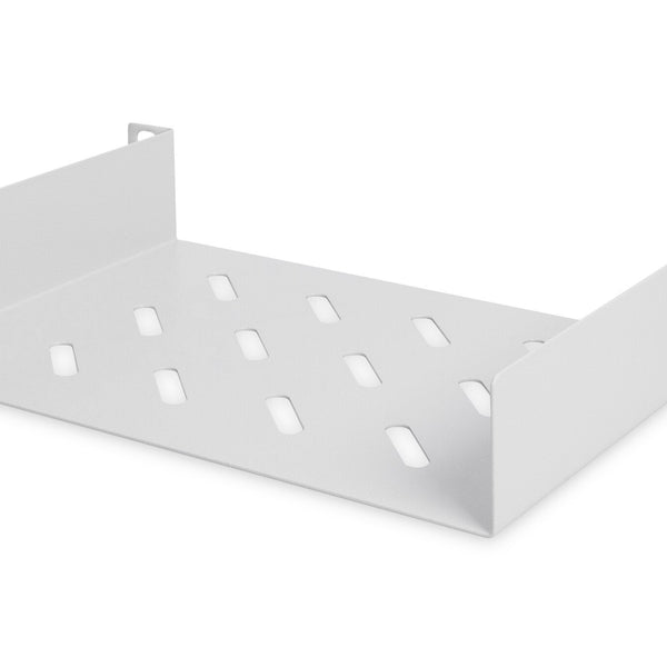 Estantería 1U de 10 pulgadas 44x254x150 mm, color gris claro (RAL 7035)