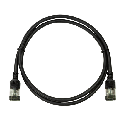 CAT6a U/FTP Ultraflex, 100% koper, zwart, 1.5M