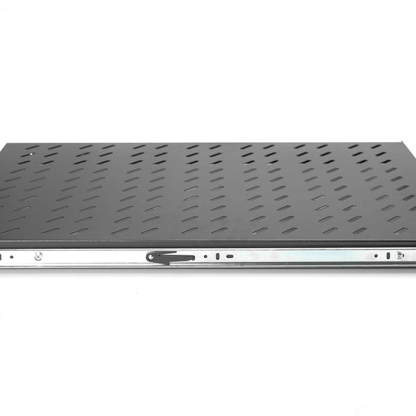 1U pull-out shelf for cabinets from 1000mm depth max. 65 kg black