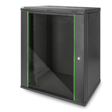Armario de pared 16U, Dynamic 600x450x789 mm, color negro (RAL 9005)
