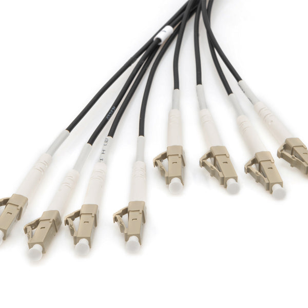 Cable de fibra óptica multimodo OM4, 8 fibras, premontado, 50 m, LC/UPC - LC/UPC