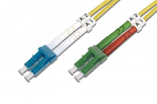 Cable de conexión de fibra óptica monomodo LWL OS2 LC (APC) / LC 2 M