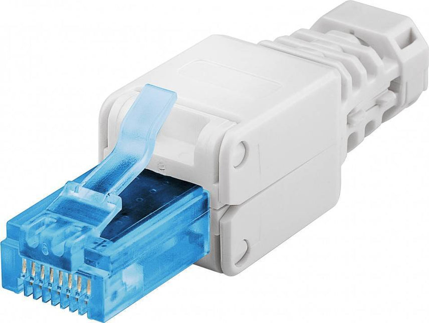 Conector RJ45 CAT6a sin herramientas - UTP para cables flexibles y rígidos