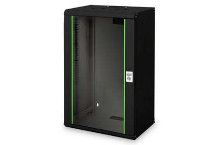 20U wall cabinet, Unique 600x450x998 mm, color black (RAL 9005)