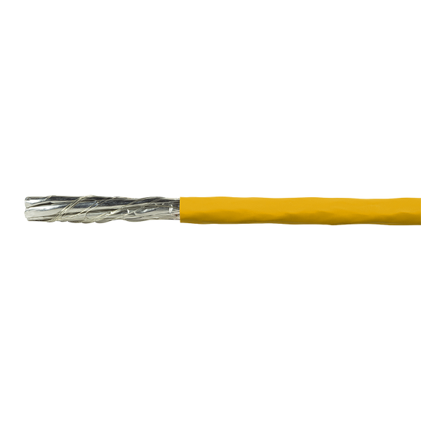 Cable de red S/FTP CAT7a, rígido, 25 m, 100 % cobre, amarillo