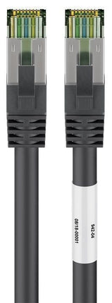 Cable CAT8.1 S/FTP PIMF LSZH 0,25 m negro