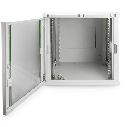 Armario de pared 12U, Dynamic Basic 600x600x611 mm, color gris claro (RAL 7035)
