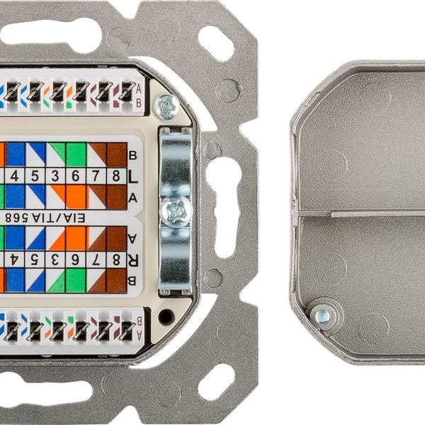 Cat6 Surface Modular Outlet 2x RJ45 Fully Shielded with LSA