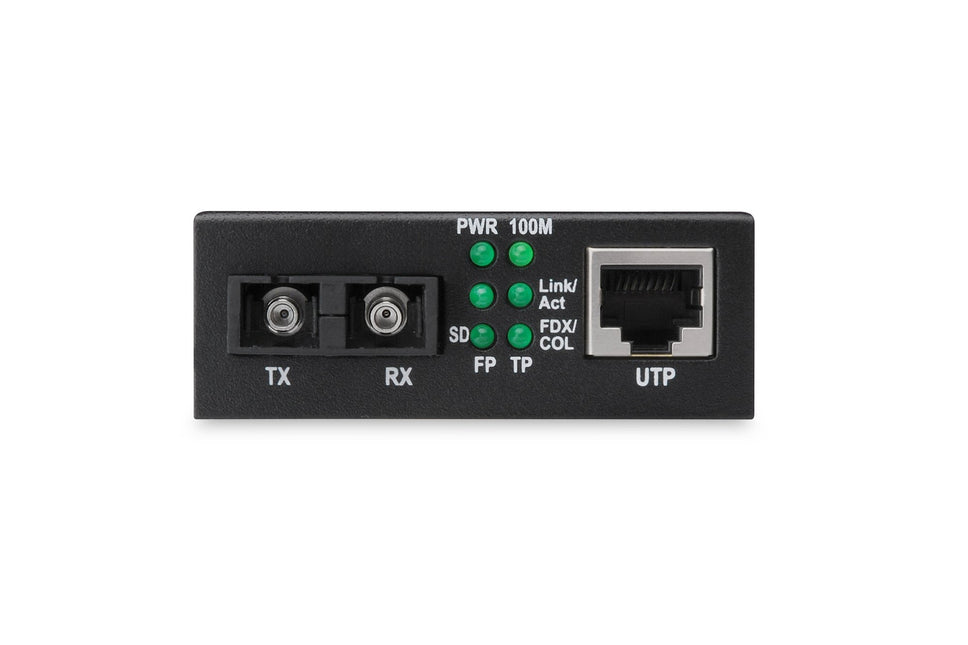 Convertidor de medios Fast Ethernet de 2 km, RJ45/SC
