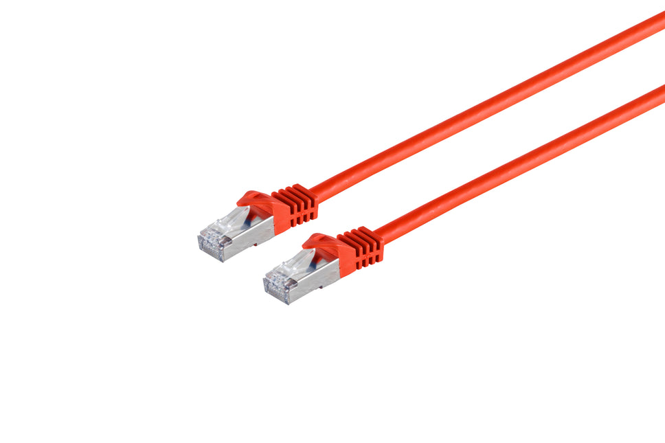 Cable de conexión SSTP/PiMF rojo sin halógenos Cat7 de 1,5 m